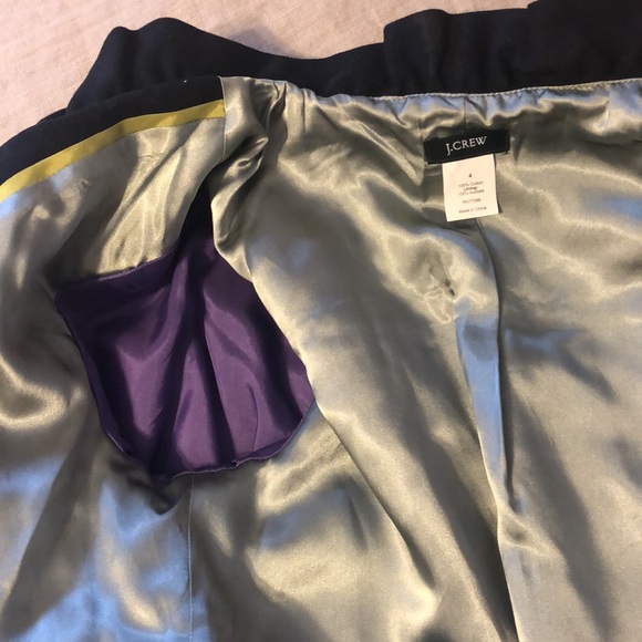 J. Crew black linen 3/4 ruffle sleeve jacket sz 4 - Picture 5 of 7